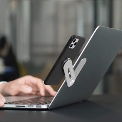 پایه نگهدارنده موبایل کنار لپ تاپ و مانیتور آهنربایی مدل فلزی